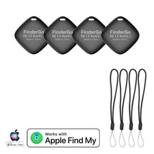4 Pack FinderGo Tracker Tag Air Tag for Apple Find My iOS Only (Not for Android)