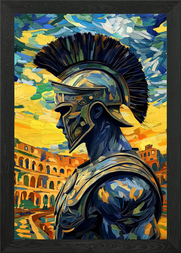 Roman gladiator painting - roman,