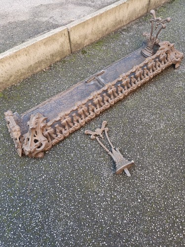 Victorian cast iron fender - victorian,