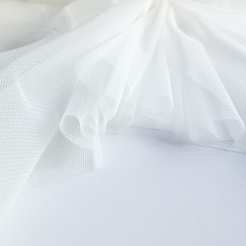 Ivory soft draping tulle - ivory,