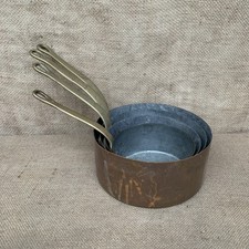 Vintage French Copper Pans Set