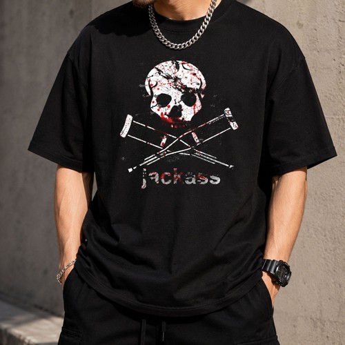 Jackass skull graphic shirt - skull,