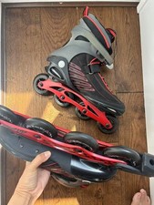 New K2 Moto-M Inline Roller Skates UK size 12 Boot 80mm Wheels+ Full Skate Pads