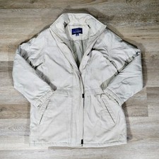 Vintage Mackintosh New England Parka Jacket Women Medium Cream Winter Coat 1980s