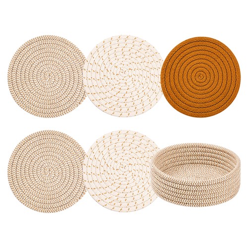 Round placemats set - placemats, 6