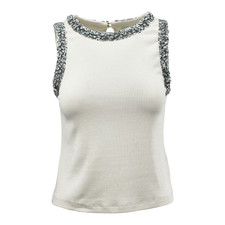 M&S X SIENNA MILLER Embellished Ribbed Top RRP £59.00