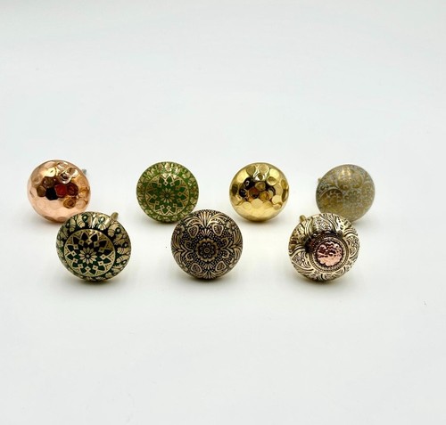 Knob pull brass moroccan - knob,