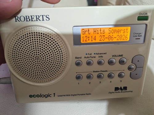 Radio roberts white - white, ecologic