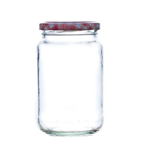 1lb glass jam jars - jam, lids