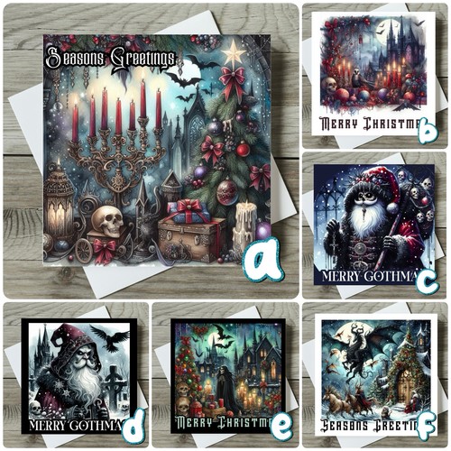 Gothic christmas card - card, goth