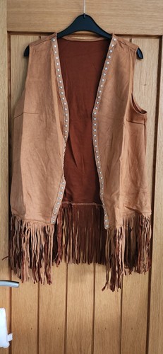 Brown suede country western - suede,