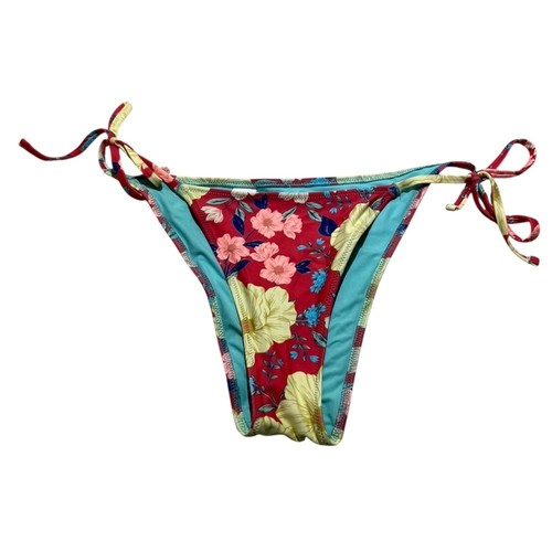 Aerie red floral - side, tie