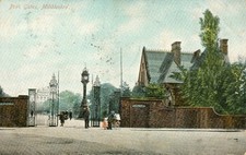 Vintage 1904 Postcard Middlesbrough Park Gates England