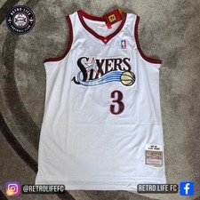Philly 76ers 1997/98 White Iverson 3 NBA Jersey Size M