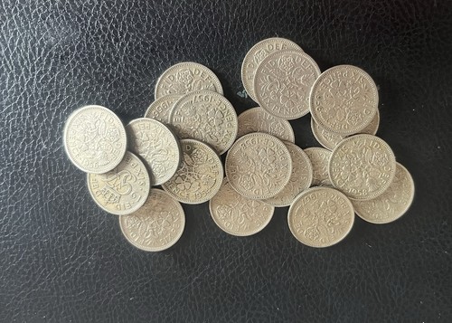British six pence 1948 1967 - six,