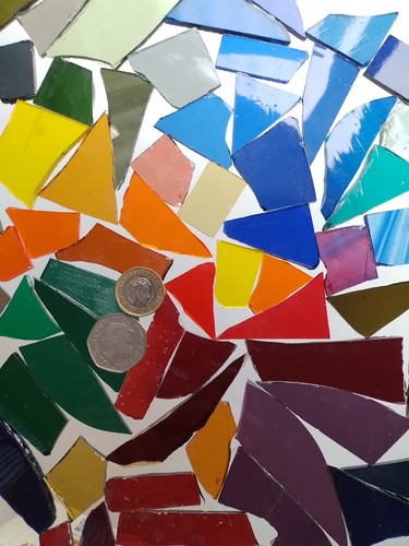 Vintage stained glass offcuts - vintage,