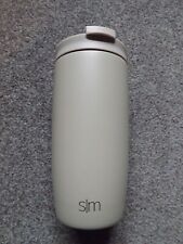 S|M Simple Modern Grey Flip Lid Stainless Steel Water Drinks Bottle Flask Mug