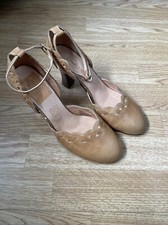 Schuh Shoes Size 5 Tan D’orsay Heels 1930s Style Unworn