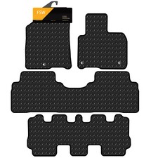 Fits Kia Sorento 2015-2020 7 Seater Tailored 3MM Rubber HD Car Floor Mats Black