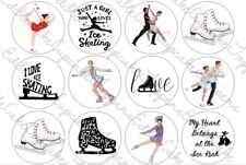Ice Skating Figure Skater Cupcake Toppers Edible Icing Cake