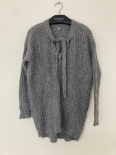 Aerie Grey Jumper Wool Alpaca Blend  Women's Size 10 12 Stretch Soft Material