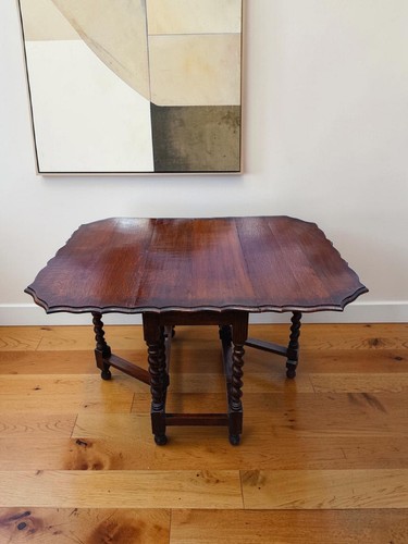 Antique oak gateleg drop leaf - antique,