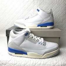 Nike Air Jordan 3 Retro Shoes Men’s SZ 9.5 Summit White/Blue CT8532-101