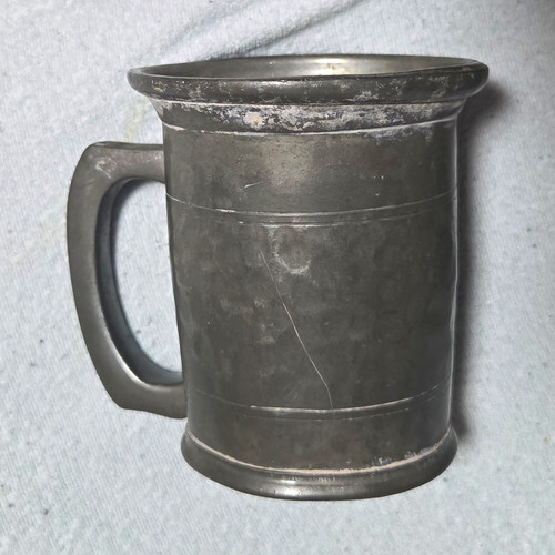 Pewter tankard beer mug with - pewter,