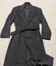 vintage OVERCOAT wool BELTED