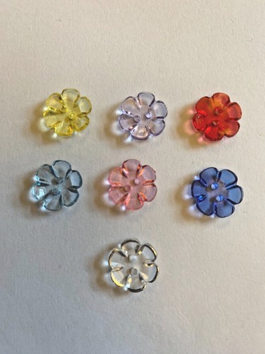 13mm buttons colours clear - 13mm,