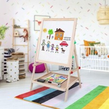 Kids Wooden Easel Whiteboard