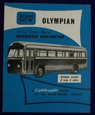 LEYLAND MCW OLYMPIAN LIGHTWEIGHT PASSENGER CHASSISLESS BUS COACH BROCHURE 1953