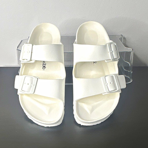Birkenstock arizona white two - birkenstock,