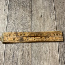 Vintage Wooden Folding Ruler