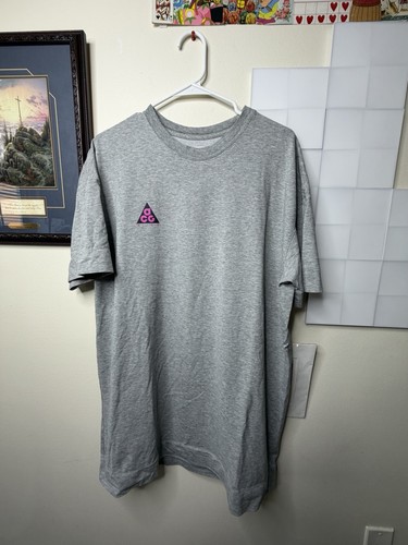 Nike acg logo shirt gray - nike,
