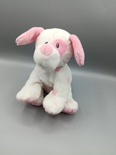 TY Pluffies Baby Pups Puppy Dog Spotty Pink White Soft Plush Beanie Toy 8"