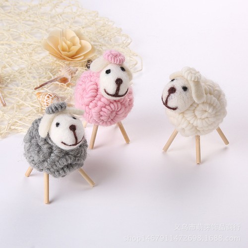 3pcs felted wool ornaments - 3pcs,
