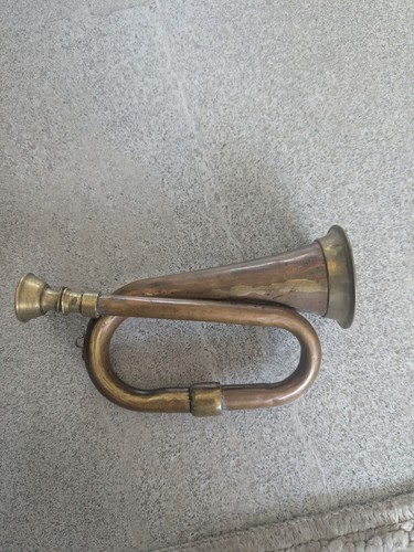 Old military bugle - military,