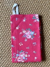 Cath Kidston Red Rose floral Flowers' 100% Cotton Tea Towel chintzy retro style 