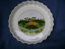 VILLEROY & BOCH NAIF ROUND PORCELAIN DISH OVEN to TABLEWARE FREEZER hunter dog