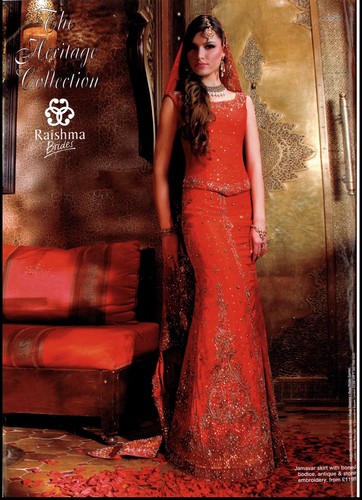 Asian bridal lehenga - asian, red