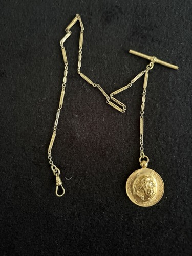 Antique rolled gold albert - rolled,