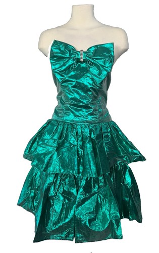 Vtg 80s green metallic - vtg,