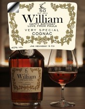 Personalised Hennessy Cognac Bottle Label - Add Any Text/Occasion - Ideal Gift