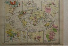 c1920 MAP - THW WORLD SHOWING
