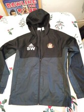 Adidas SW Sunderland AFC Black Waterproof Hooded Jacket Age 11-12Yrs