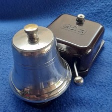 VINTAGE ELECTRIC GEC BAKELITE DOOR  BUTLER BELL BRASS OVER NICKEL DOME