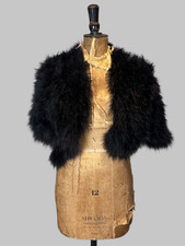 70's Vintage Black Feather