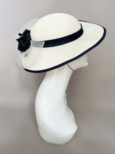 Vintage formal hat, navy blue