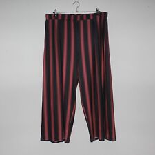 Womens PINK CLOVE Black Red Striped Trousers Size UK 24